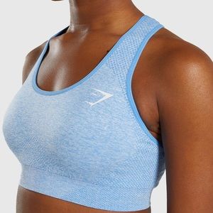Gymshark Vital Seamless Sports Bra Blue Xs